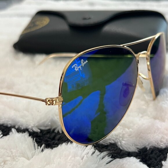 Ray Ban Aviator Blue Mirror - Picture 7 of 8